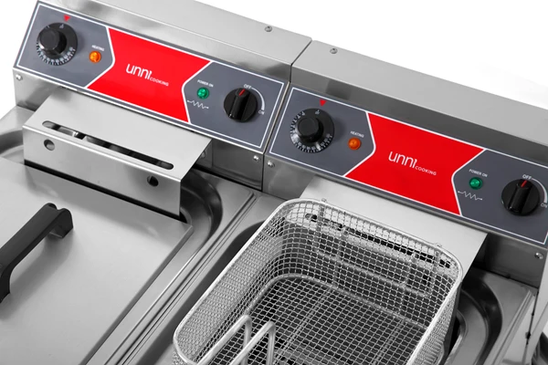 Friteuse électrique à poser 2 x 10 L - 2 x 9 kW 400 V - L 700 x P 650 x H 410 mm - Unninox