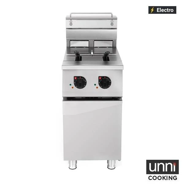 Friteuse électrique 2 x 12,5 L - 18 kW 400 V - L 420 x P 832 x H 850 mm - Unninox