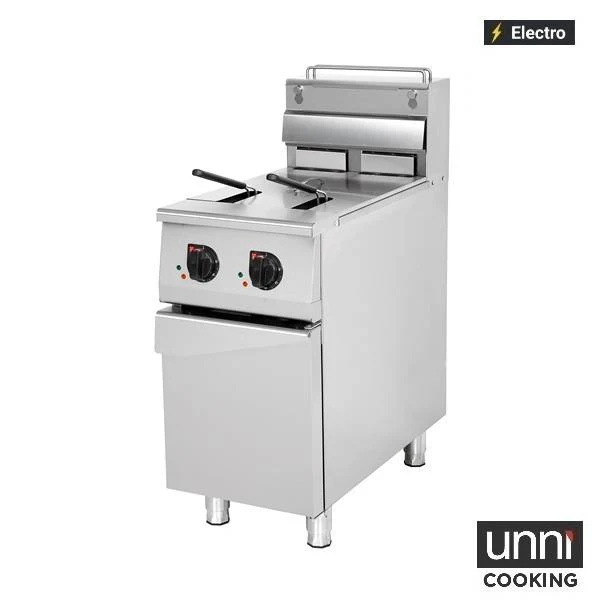 Friteuse électrique 2 x 12,5 L - 18 kW 400 V - L 420 x P 832 x H 850 mm - Unninox