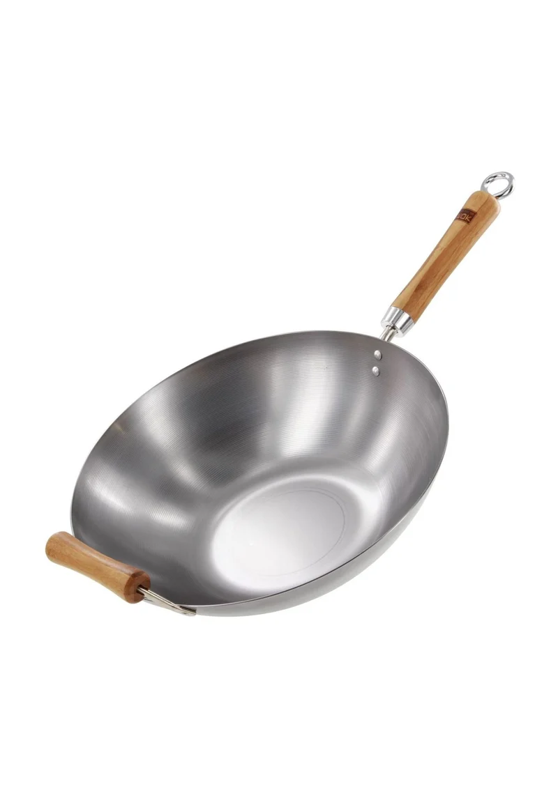 Wok tôle d'acier 36cm