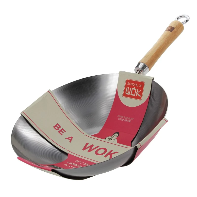 Wok tôle d'acier 30cm