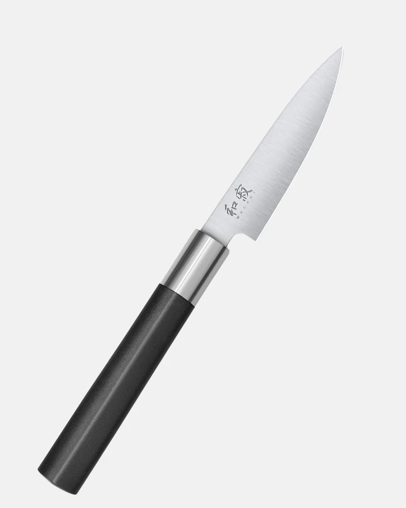 Coffret 3 couteaux Kai Wasabi Black – Office 10 cm • Utilitaire 15 cm • Santoku 16,5 cm