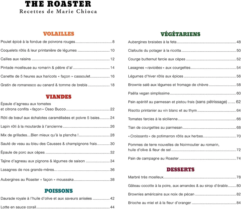Livre recettes Roaster