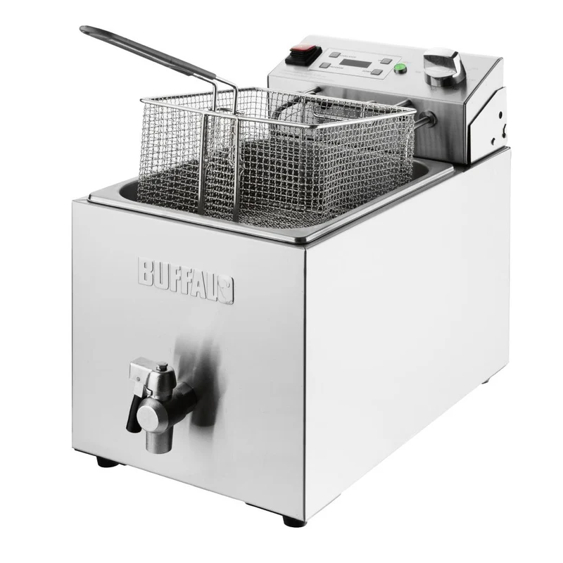 Friteuse électrique simple avec minuterie Buffalo 8L