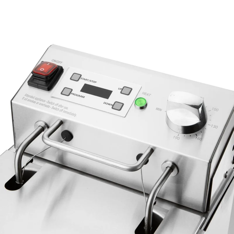 Friteuse électrique simple avec minuterie Buffalo 8L