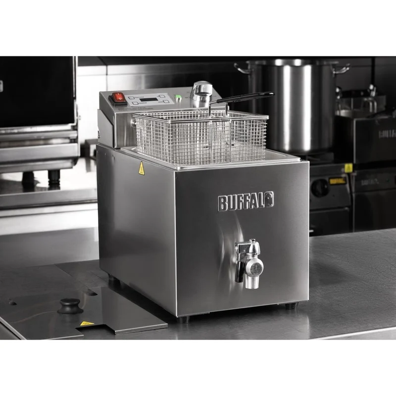 Friteuse électrique simple avec minuterie Buffalo 8L