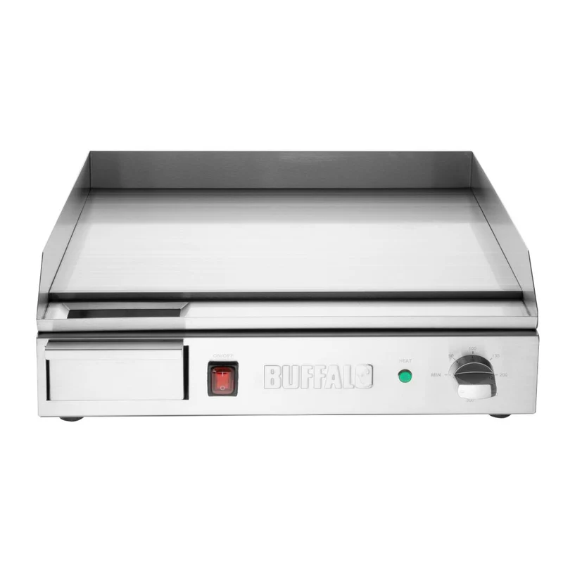 Plancha électrique en acier poli Buffalo
