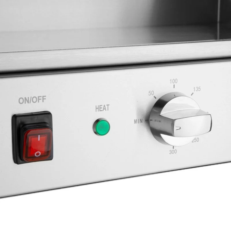 Plancha électrique en acier poli Buffalo