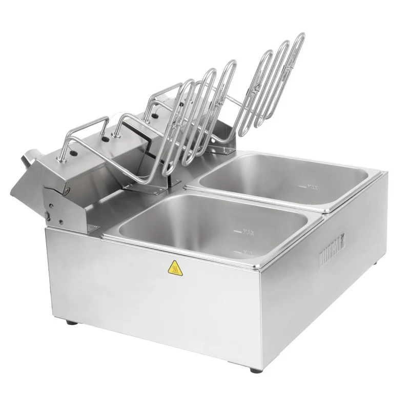 Friteuse électrique double avec minuterie Buffalo 2x5L