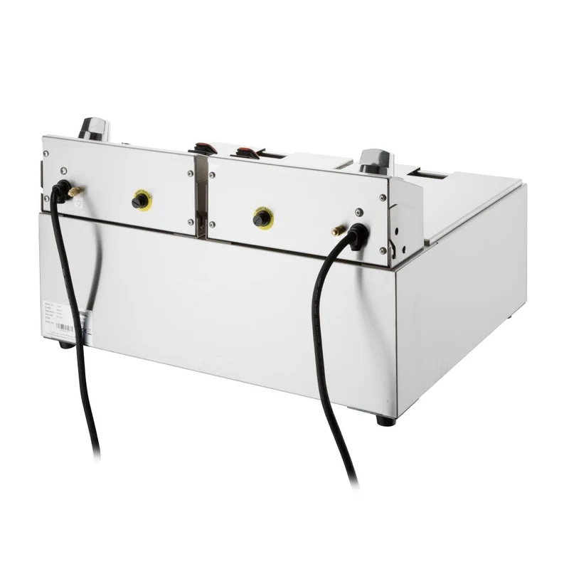 Friteuse électrique double avec minuterie Buffalo 2x5L