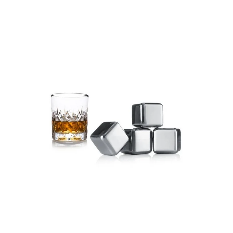 Pierres à whisky glaçons inox x4