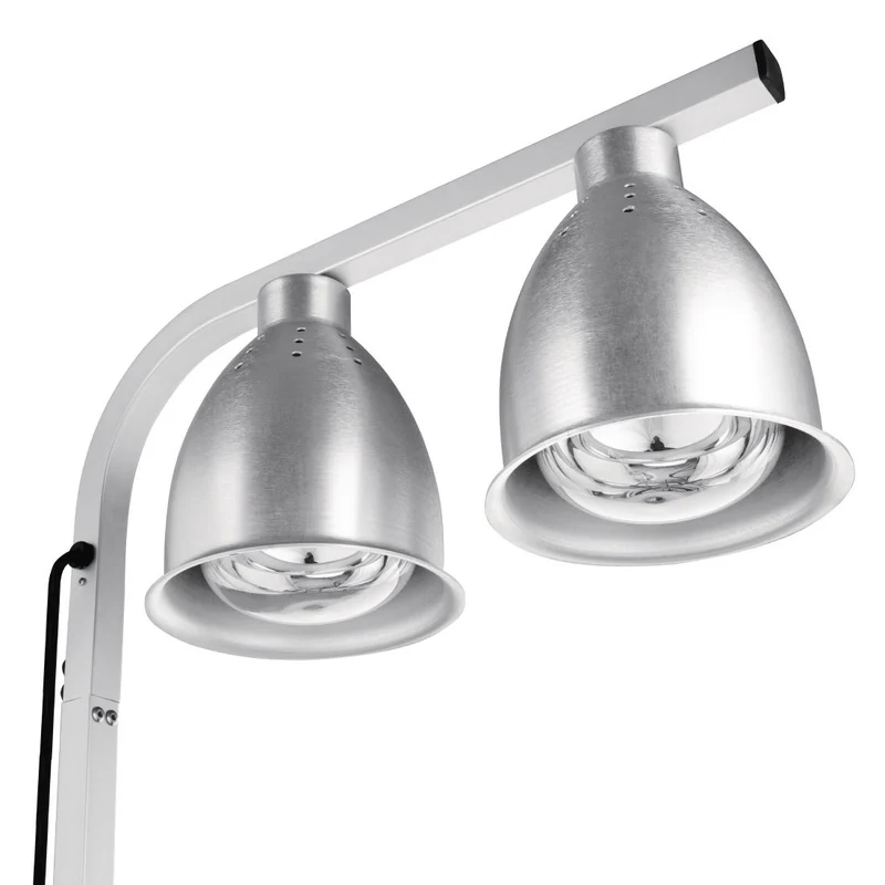 Lampe chauffante double sur pied Buffalo métal
