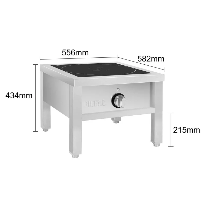 Grande plaque induction Buffalo 8kW
