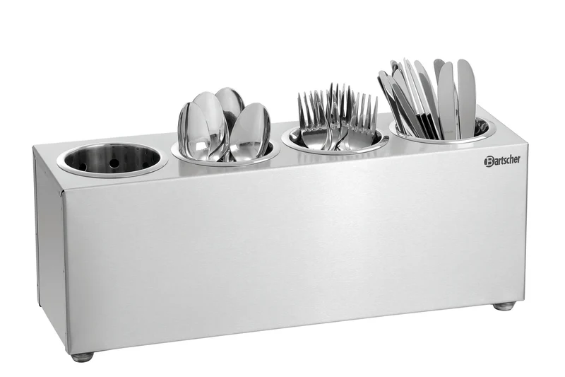 Range-couverts inox horizontal 4 compartiments BK40L – Bartscher