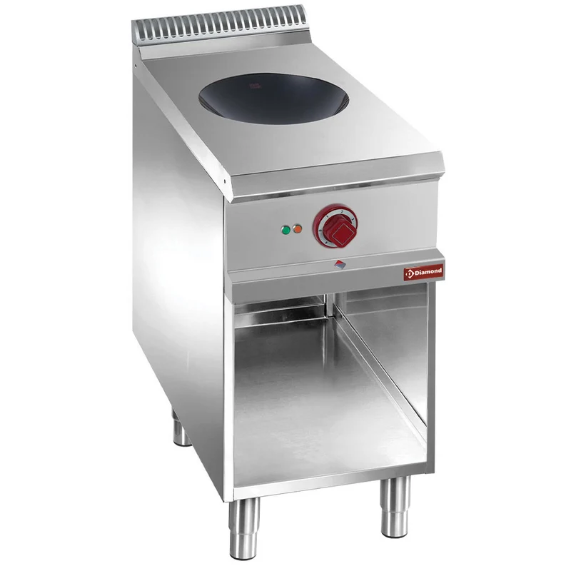 Wok induction sur armoire ouverte - Réchaud wok - 5 kW - Diamond