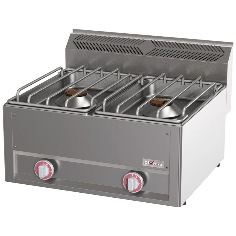 Cuisinière 2 feux 8 Kw surpuissants - Diverso - Réchaud gaz