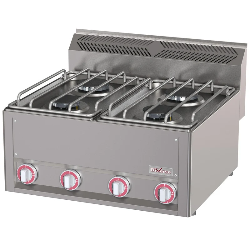 Cuisinière 4 feux gaz - Diverso - Réchaud gaz