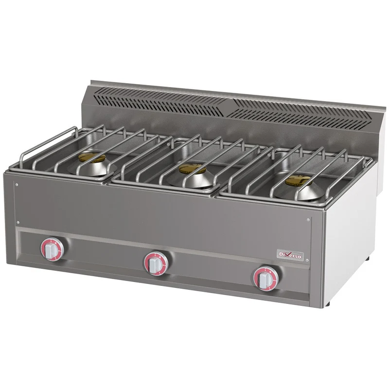 Cuisinière 3 feux 8 Kw surpuissants - Diverso - Réchaud gaz