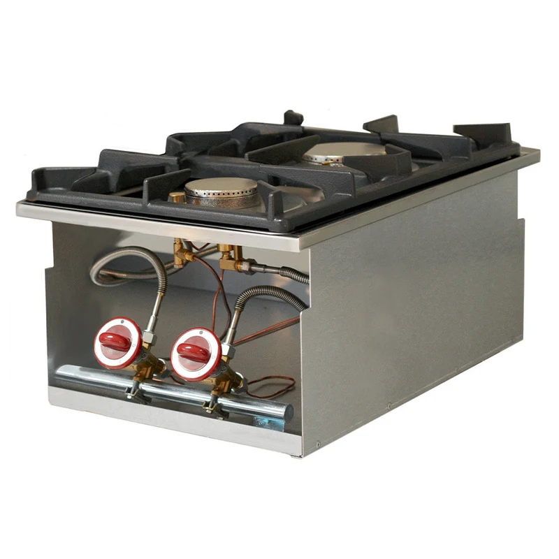 Cuisinière gaz 2 feux vifs - à encastrer - Réchaud gaz - Diamond