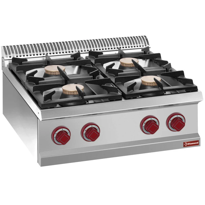 Cuisinière gaz 4 feux vifs - Réf. G7/4B7T - Réchaud gaz - Diamond
