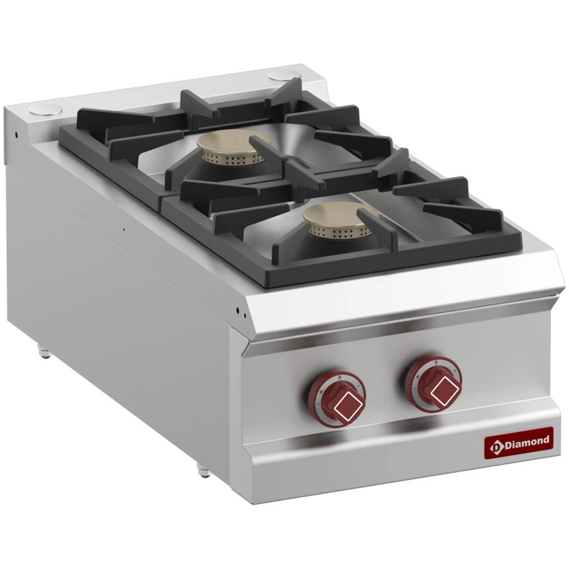 Cuisinière gaz 2 feux vifs - Réf. G7/2B4T-N - Réchaud gaz - Diamond