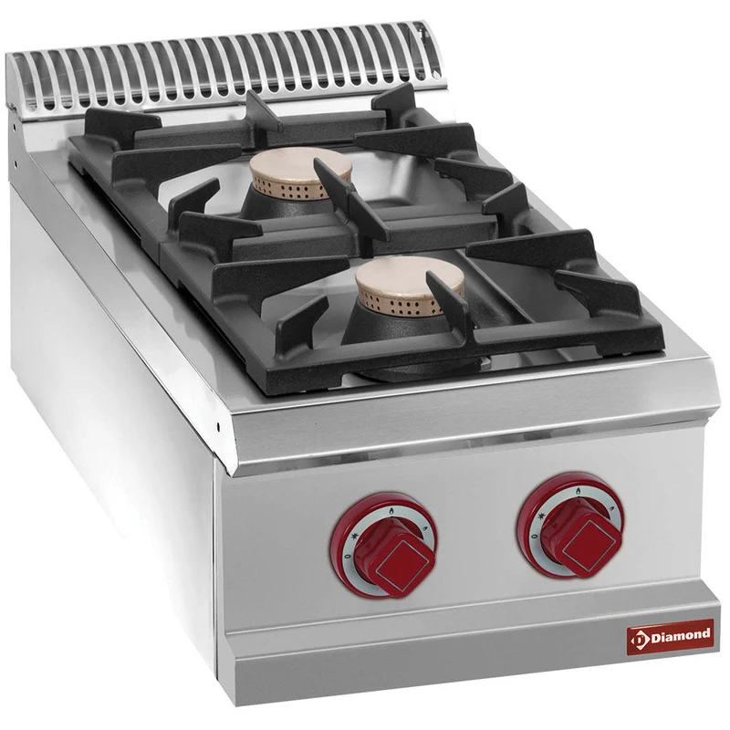 Cuisinière gaz 2 feux vifs - Réf. G7/2B4T - Réchaud gaz - Diamond