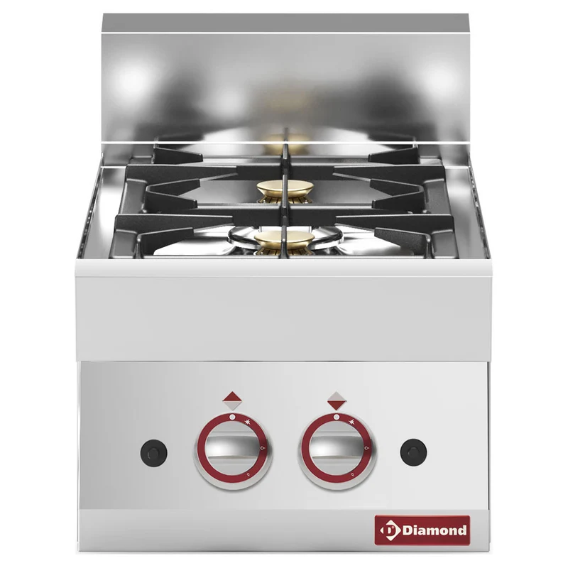 Cuisinière gaz 2 feux vifs - Réf. G65/2F4T-N - Réchaud gaz - Diamond
