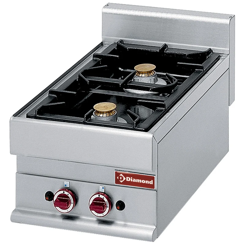 Cuisinière gaz 2 feux vifs - Réf. G65/2F4T - Réchaud gaz - Diamond