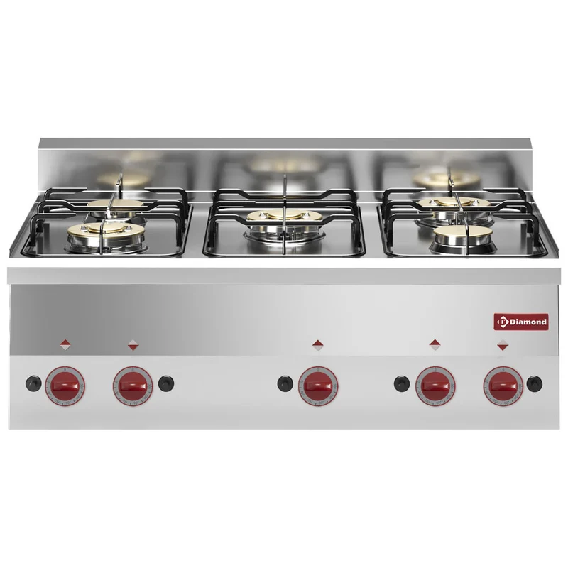 Cuisinière 5 feux gaz - Réf. G60/5F9T-N - Réchaud gaz - Diamond