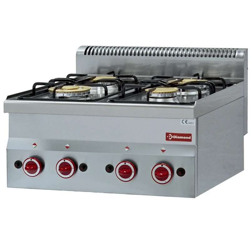 Cuisinière 4 feux gaz - Réf. G60/4F6T - Réchaud gaz - Diamond
