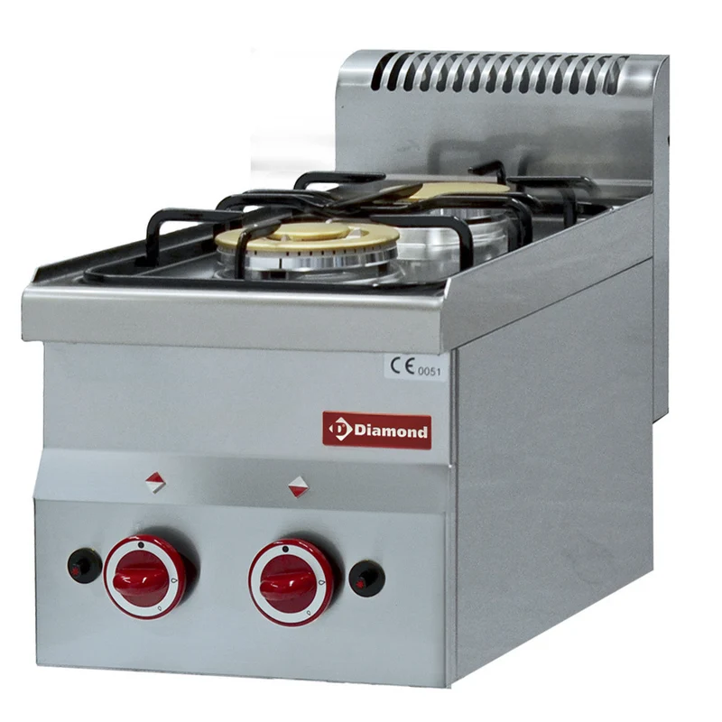 Cuisinière 2 feux gaz - Réf. G60/2F3T - Réchaud gaz - Diamond