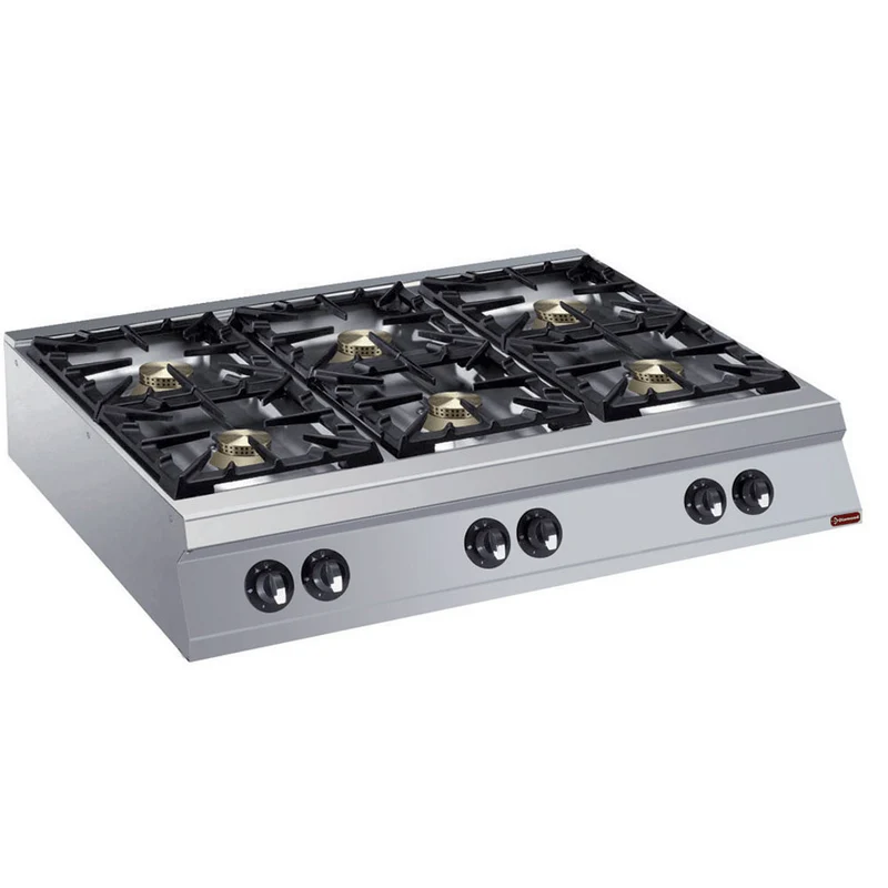 Cuisinière 6 feux vifs gaz - Réf. G22/6B12T-N - Réchaud gaz - Diamond