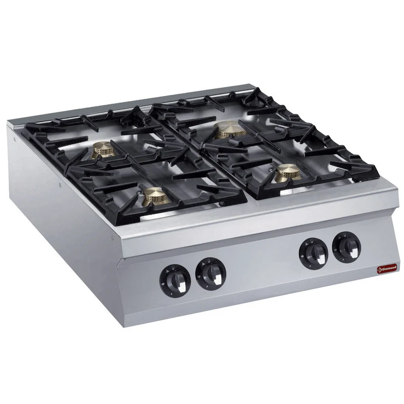 Cuisinière 4 feux vifs gaz - Réchaud gaz - Diamond