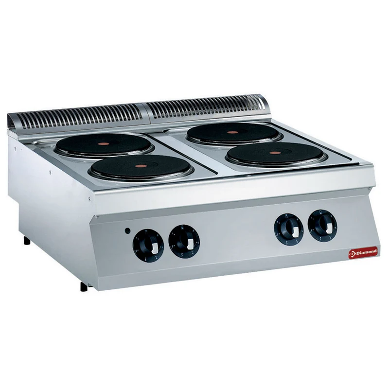 Cuisinière électrique- 4 plaques rondes - 10,4 kW - Diamond