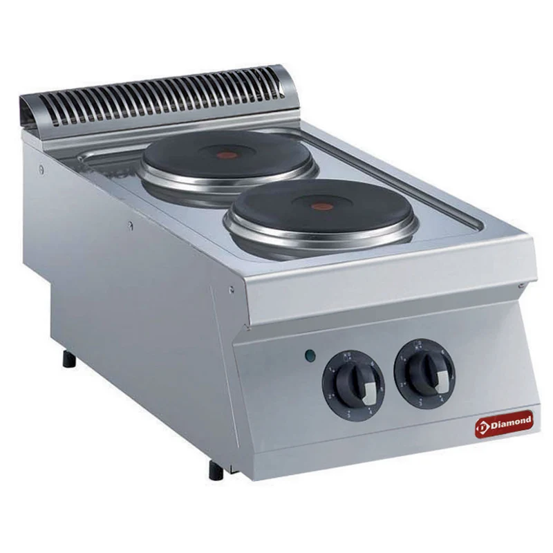 Cuisinière électrique 2 plaques rondes - Réf. E17/2P4T-230/3--N - 5,2 kW - Diamond
