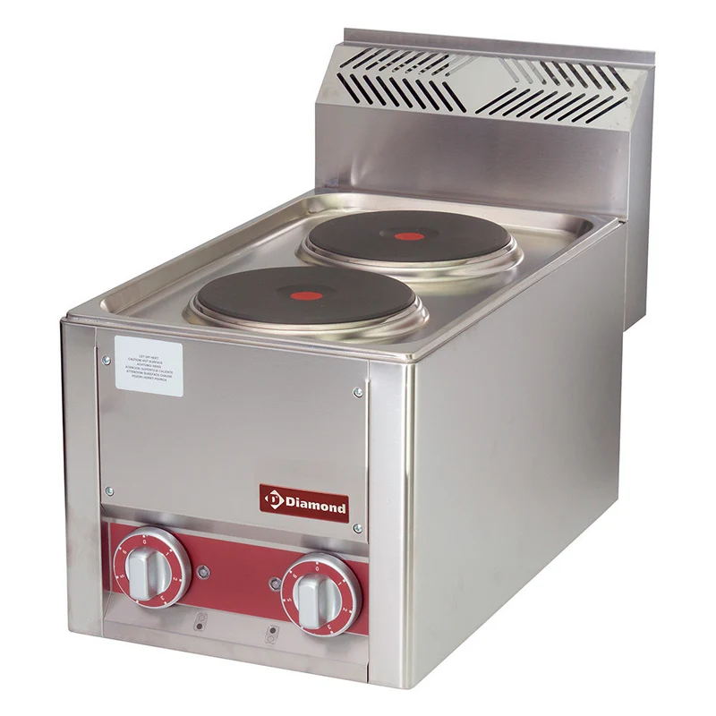 Cuisinière électrique 2 plaques - Réf. ES6/2PT-N - 4 kW - Diamond