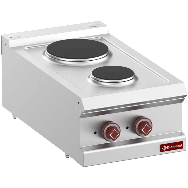 Cuisinière électrique 2 plaques - Ø diffèrent - 4,1 kW - Diamond