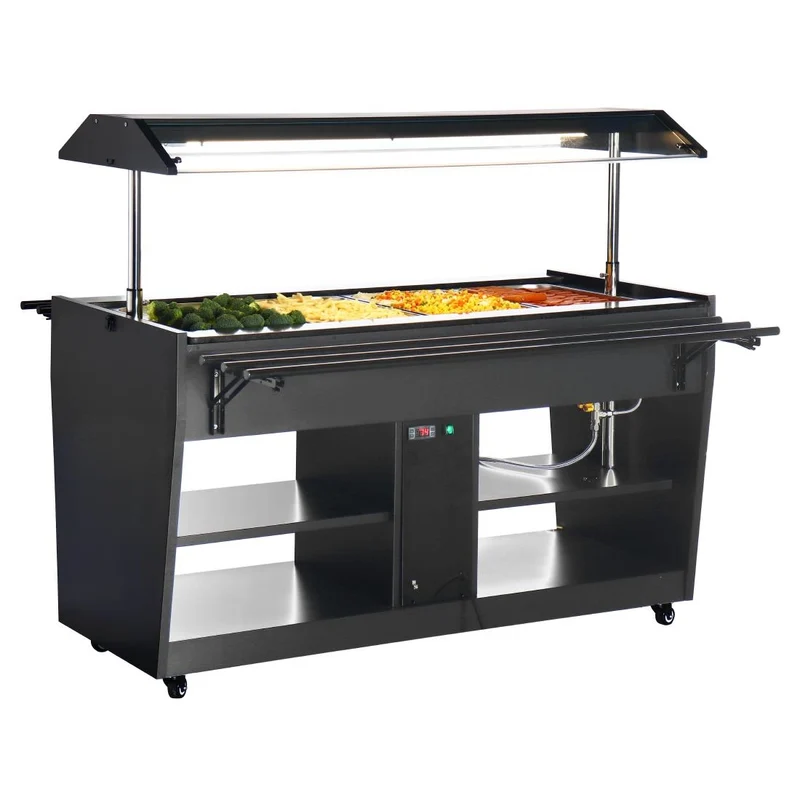 Buffet central chauffant Buffalo noir