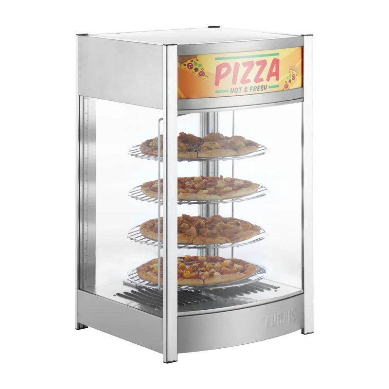 Vitrine chauffante rotative pour pizzas Buffalo 4 niveaux