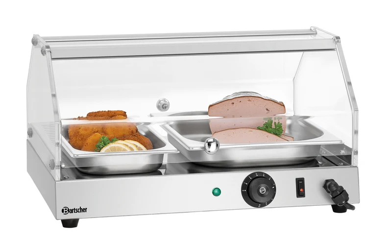 Vitrine chauffante humidifiée compacte 1 niveau BW10 – Bartscher