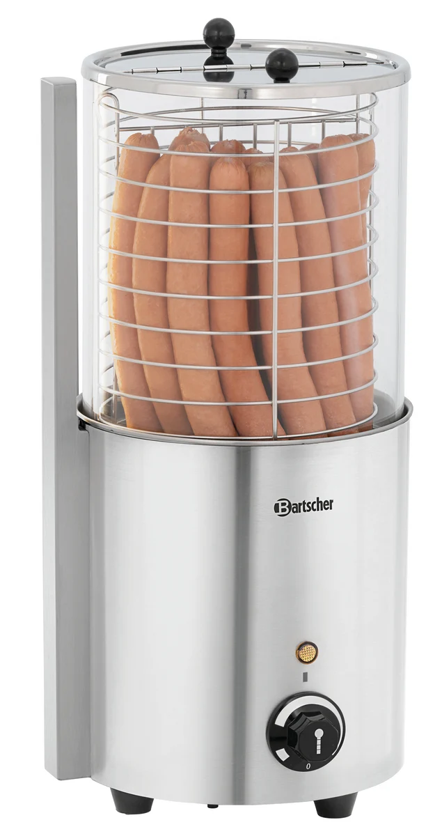 Appareil à hot-dogs cylindre verre éclairage LED B2000 – Bartscher