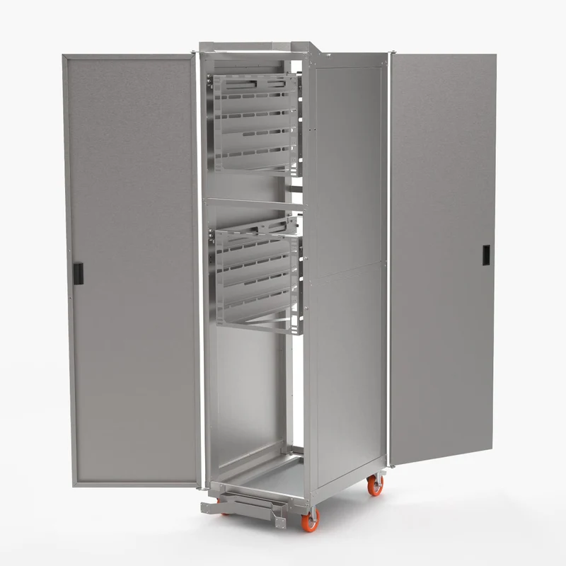 Chariot panier 2 x 6+6 - 600 x 400, sans porte - Support et glissière pour four - Venix