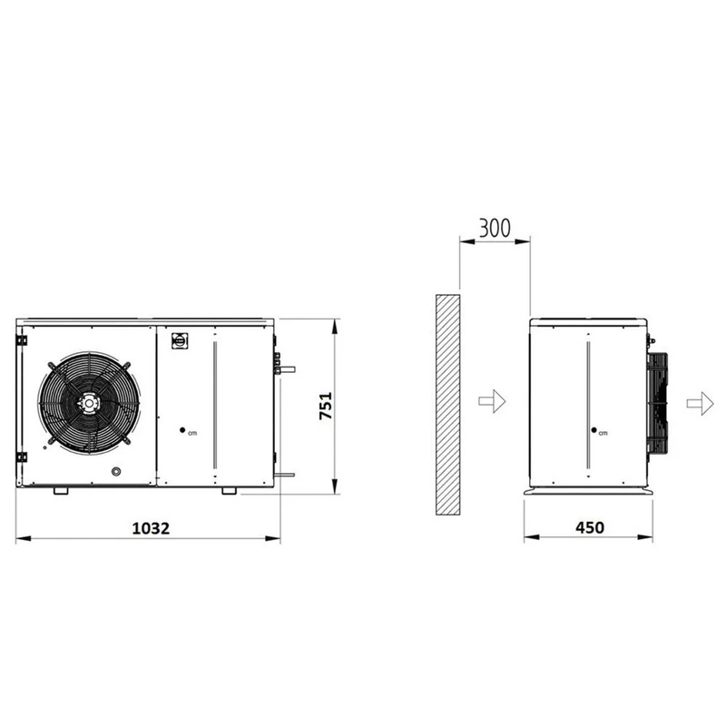 Groupe spécial pour chambre froide positive T° -5° +5° - 18m³ - 2 kW - Diamond