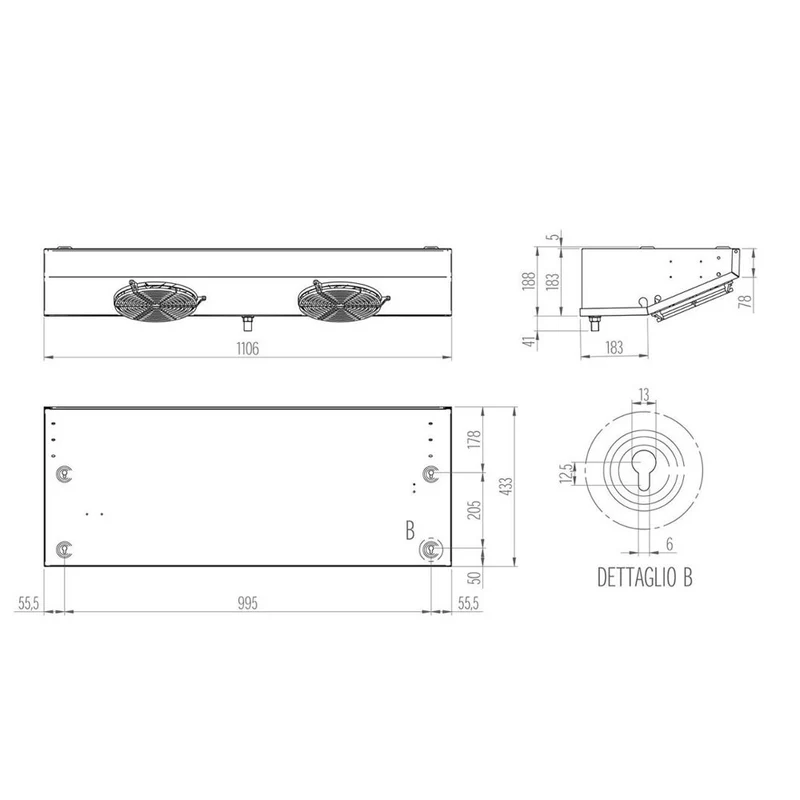 Groupe spécial pour chambre froide positive T° -5° +5° - 18m³ - 2 kW - Diamond