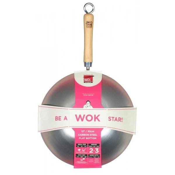 Wok tôle d'acier 27cm