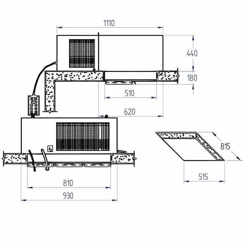 Groupe frigorifique "plafond" T° -5°+5° - Réf SP200T-4M-R2 - 1,67 kW - Diamond