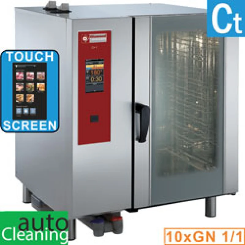 Four gaz "TOUCH" vapeur directe/convection 10x GN 1/1+Cleaning - Réf SDGT/10-CL-LIQ - Diamond