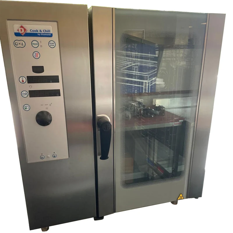Four électrique vapeur directe et convection, 10xGN1/1+Cleaning - 17,5 kW - Diamond