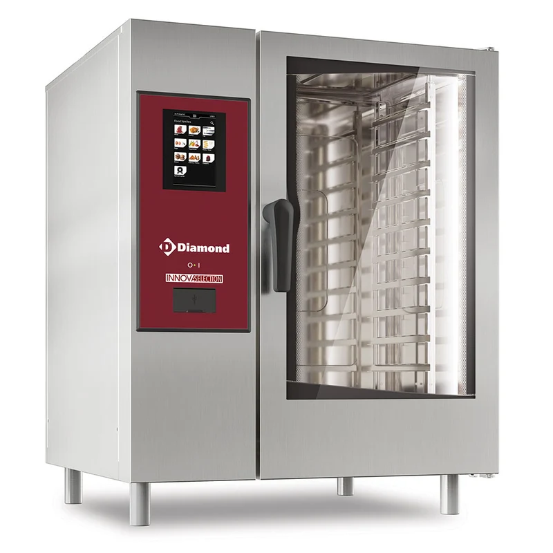 Four électrique "TOUCH" vapeur boiler/ convection 10x GN1/1+ Cleaning - 11 kW - Diamond