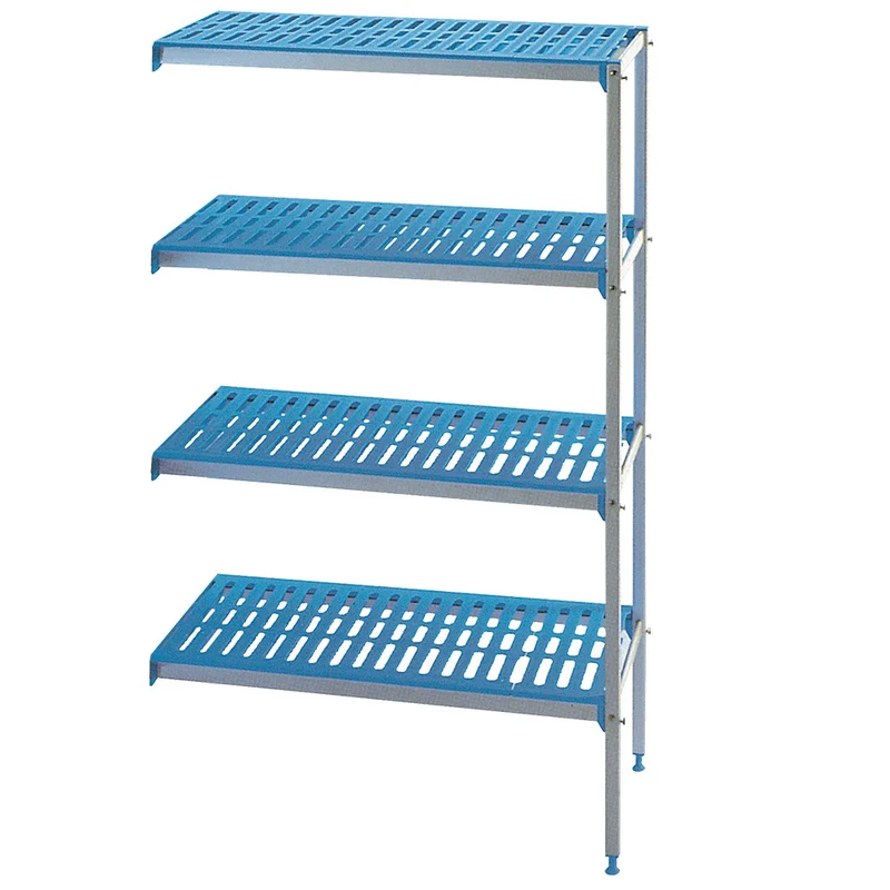 Rayonnage angulaire en aluminium anodisé 4 niveaux "Modular Rack" - Réf RAA/204-4/EF - Diamond